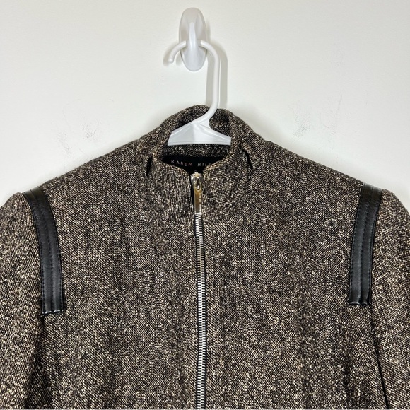 Karen Millen Silk Wool Blend Tweed Jacket Size 8 - Picture 5 of 12